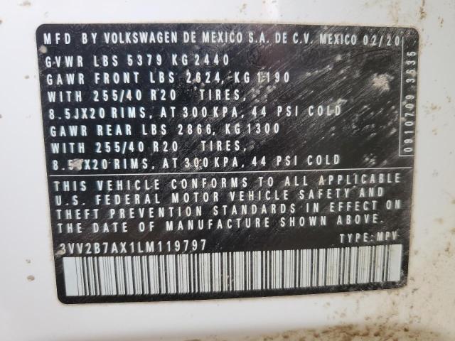 3VV2B7AX1LM119797 Volkswagen 2020