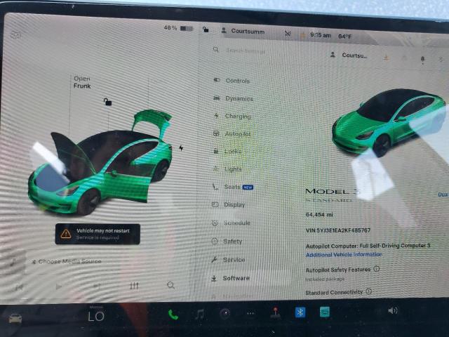 5YJ3E1EA2KF485767 Tesla MODEL 3