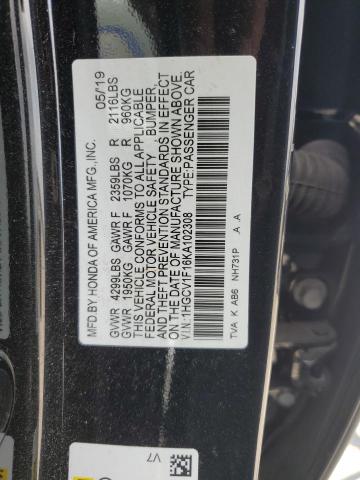 1HGCV1F16KA102308 Honda ACCORD LX