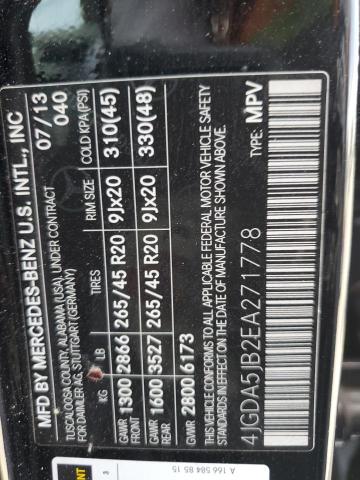 4JGDA5JB2EA271778 Mercedes-Benz 2014