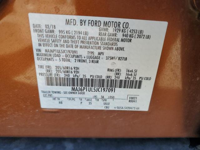 MAJ6P1UL5JC197091 Ford ECOSPORT S