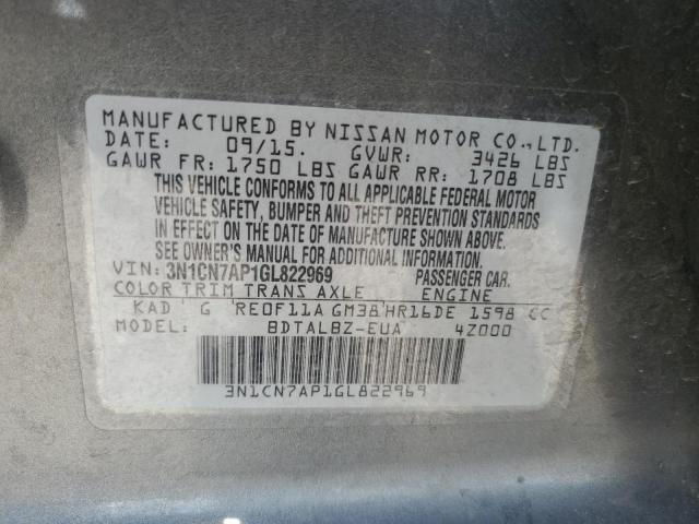 3N1CN7AP1GL822969 Nissan Versa
