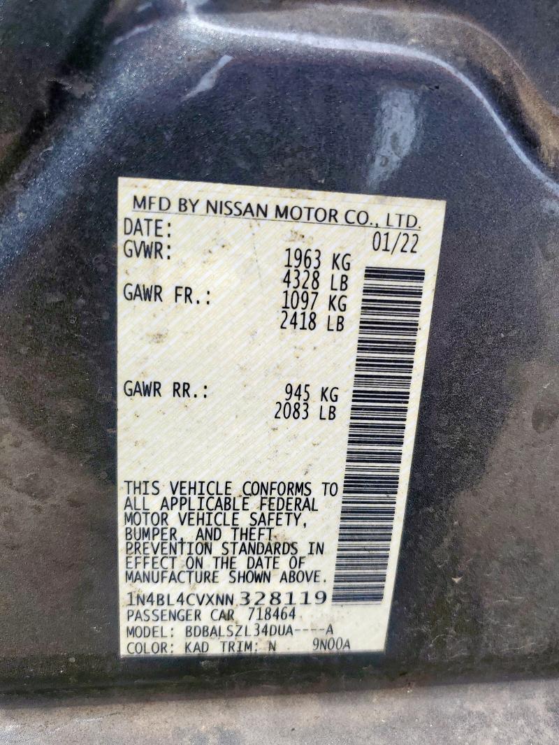 1N4BL4CVXNN328119 Nissan 2022