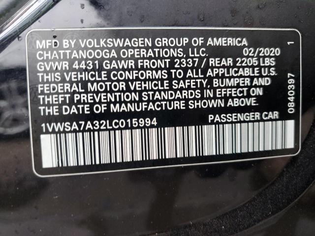 1VWSA7A32LC015994 Volkswagen PASSAT SE