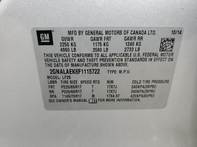 2GNALAEK8F1115722 Chevrolet EQUINOX LS