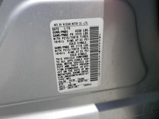 JN8AS5MT5FW655197 Nissan ROGUE SELE
