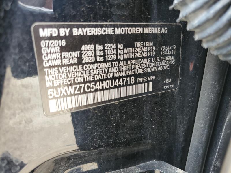 5UXWZ7C54H0U44718 BMW X3 SDRIVE2