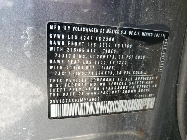 3VV1B7AX9JM068669 Volkswagen 2018
