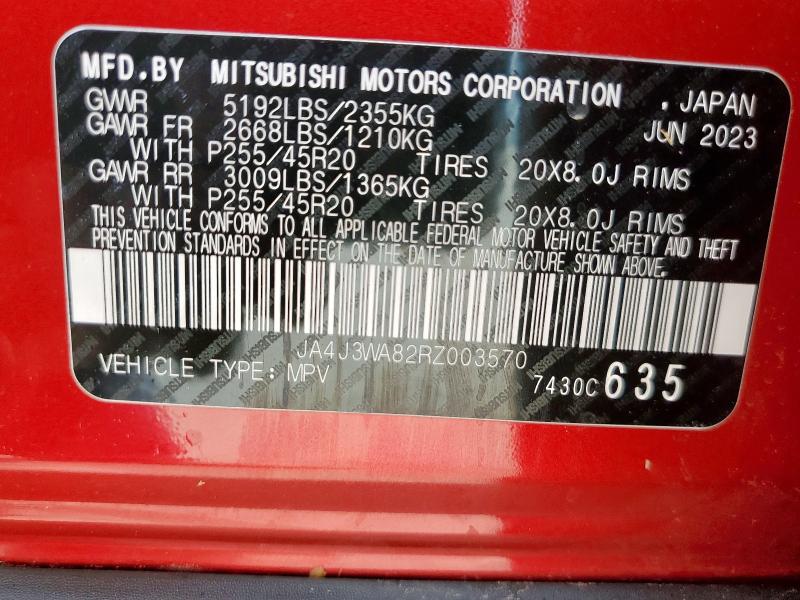 JA4J3WA82RZ003570 Mitsubishi Outlander