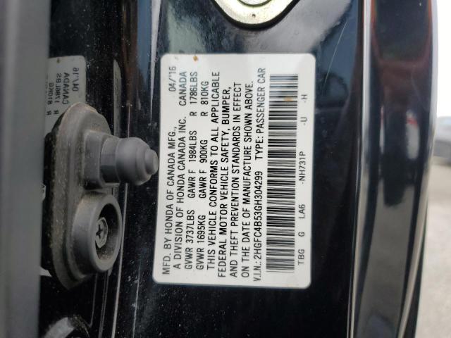 2HGFC4B53GH304299 Honda k20c2