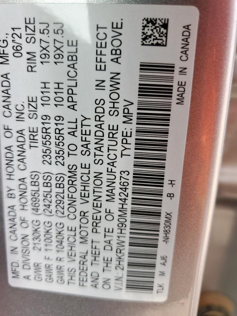 2HKRW1H90MH424673 Honda l15be
