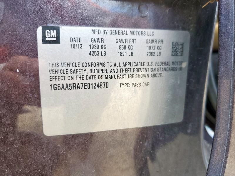 1G6AA5RA7E0124870 Cadillac ATS