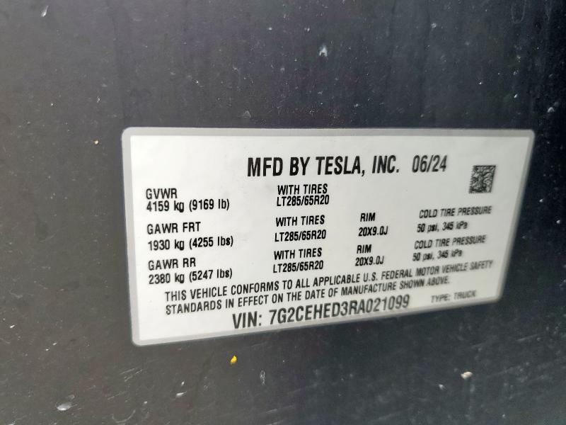 7G2CEHED3RA021099 Tesla Cybertruck