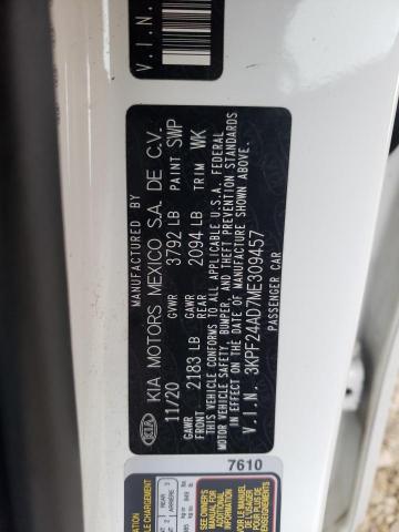 3KPF24AD7ME309457 KIA mpi nu