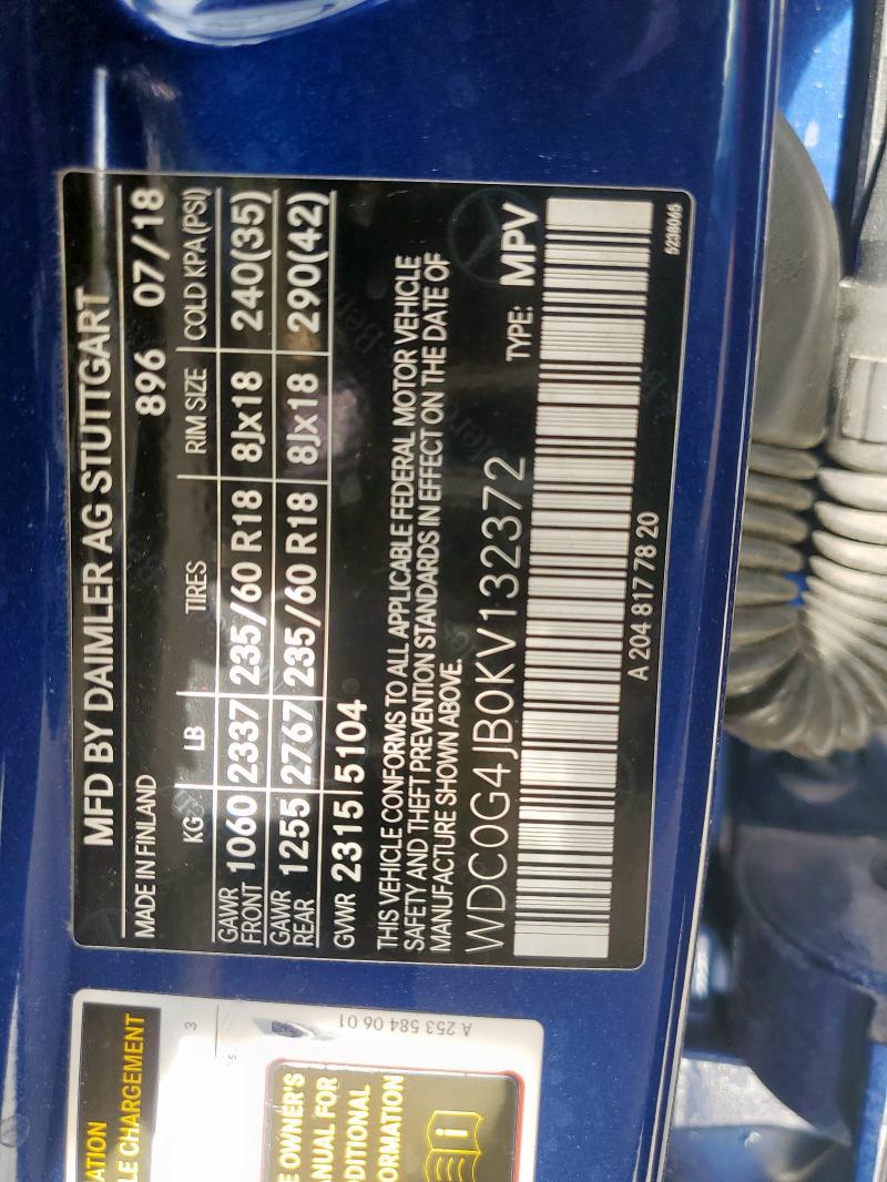 WDC0G4JB0KV132372 Mercedes-Benz GLC 300