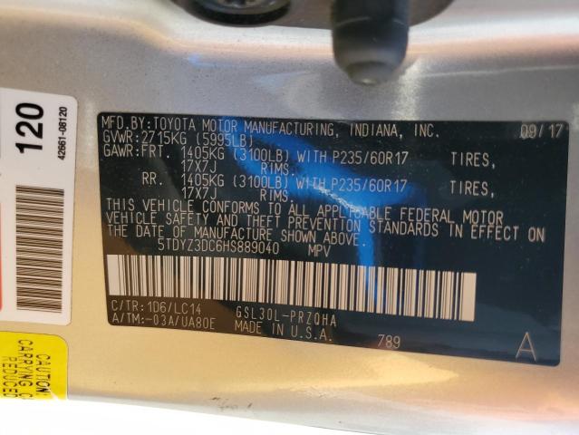5TDYZ3DC6HS889040 Toyota 2gr-fks