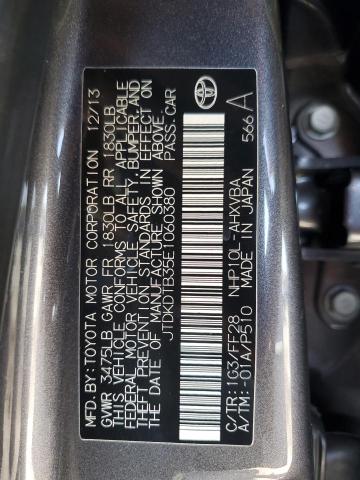 JTDKDTB35E1060380 Toyota PRIUS C