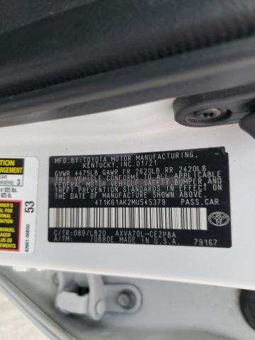 4T1K61AK2MU545379 Toyota a25a-fks