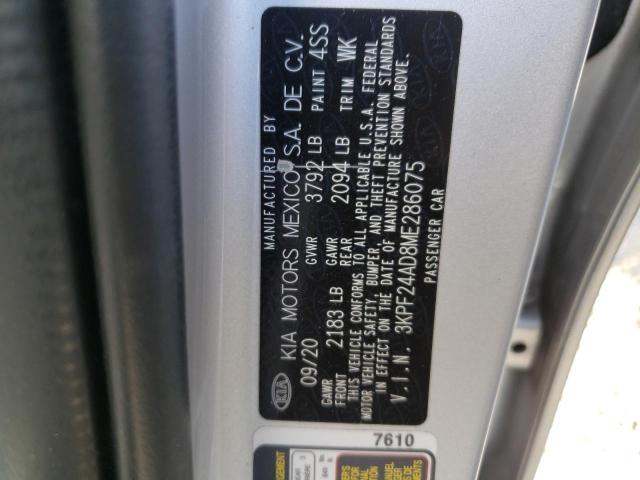 3KPF24AD8ME286075 KIA mpi nu