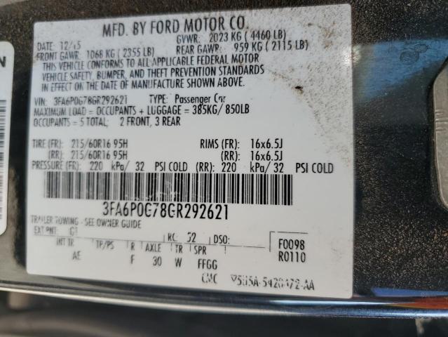 3FA6P0G78GR292621 Ford FUSION S