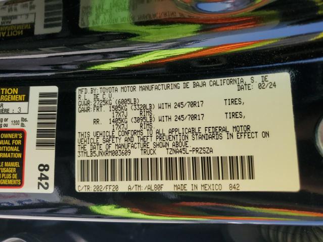 3TMLB5JNXRM003609 Toyota TACOMA DOU