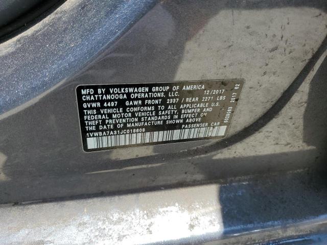 1VWBA7A31JC018608 Volkswagen 2.0 tsi