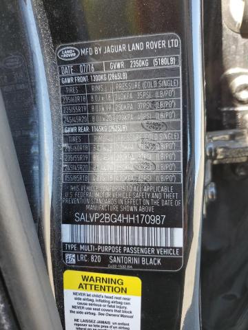 SALVP2BG4HH170987 Land Rover gtdi lev3 sulev30