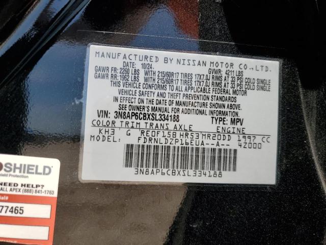 3N8AP6CBXSL334188 Nissan KICKS SV