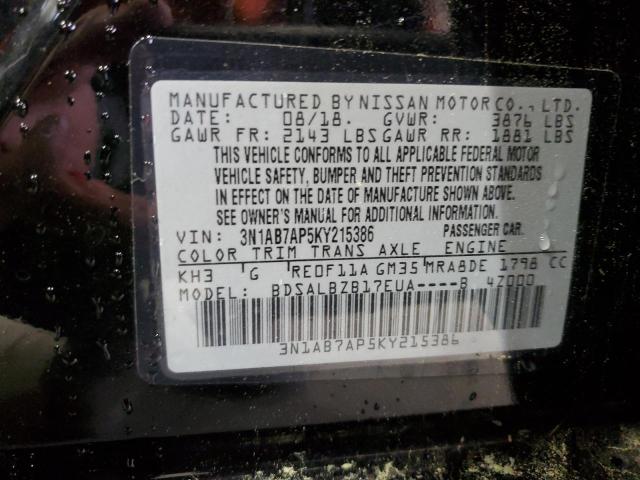 3N1AB7AP5KY215386 Nissan SENTRA S