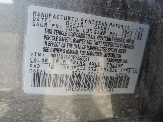 3N1AB7AP0FY290681 Nissan SENTRA S