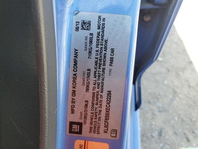 KL8CF6S9XEC422284 Chevrolet Spark 2lt