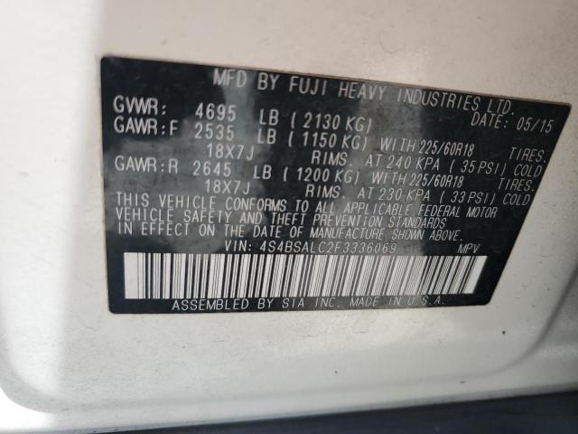 4S4BSALC2F3336069 Subaru 2.5l u5