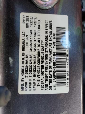 7FARW5H34HE014891 Honda CR-V LX