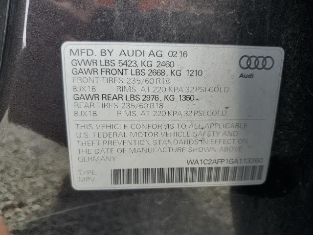 WA1C2AFP1GA113360 Audi flex fuel - e85