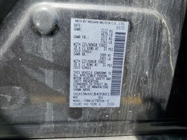 5N1AT2MV4FC849905 Nissan ROGUE S