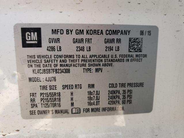 KL4CJBSB7FB234308 Buick ENCORE CON