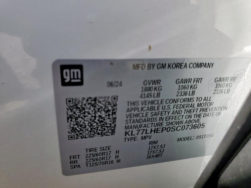 KL77LHEP0SC073605 Chevrolet TRAX 1LT