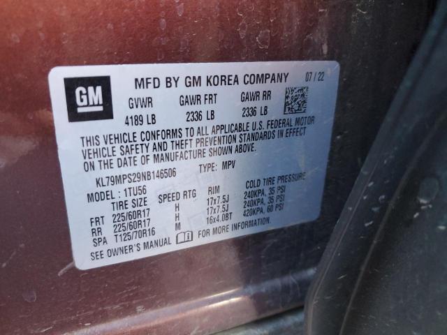 KL79MPS29NB146506 Chevrolet lih - e0-15, di, l3, vvt, alum, css prime