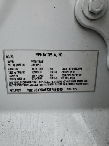 7SAYGAEE3PF891618 Tesla 2023