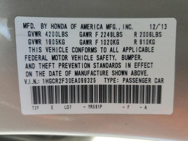 1HGCR2F30EA099325 Honda k24w1