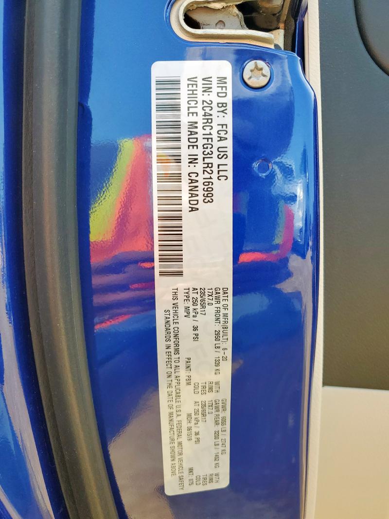 2C4RC1FG3LR216993 Chrysler PACIFICA T