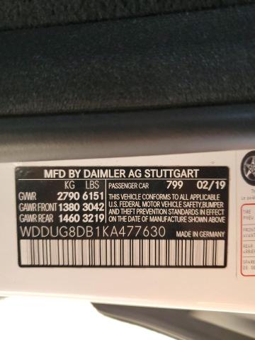 WDDUG8DB1KA477630 Mercedes-Benz m176