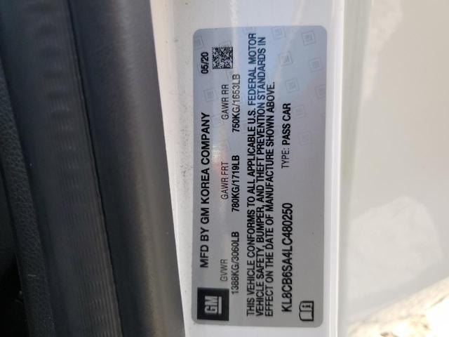 KL8CB6SA4LC480250 Chevrolet SPARK LS