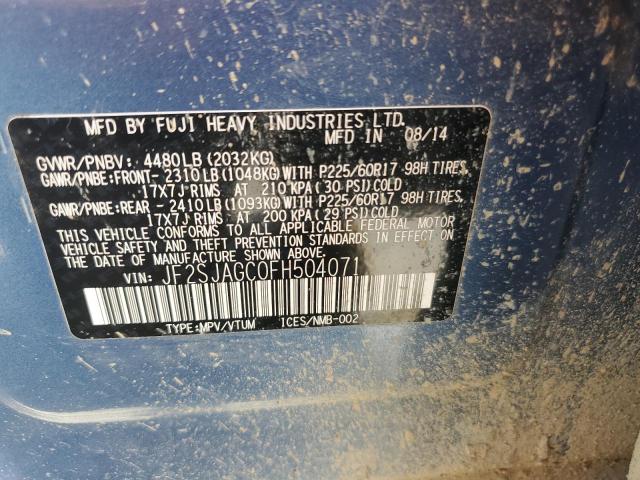 JF2SJAGC0FH504071 Subaru 2.5na u5