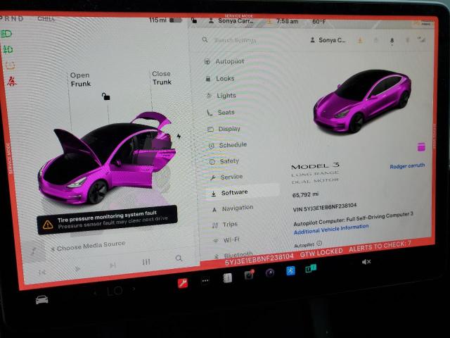5YJ3E1EB6NF238104 Tesla 2022