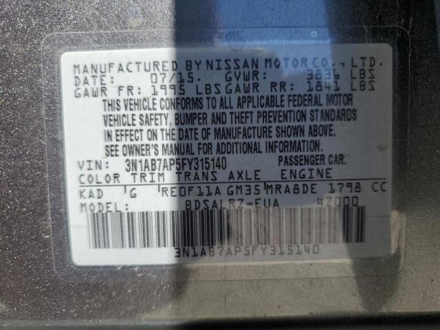 3N1AB7AP5FY315140 Nissan 2015