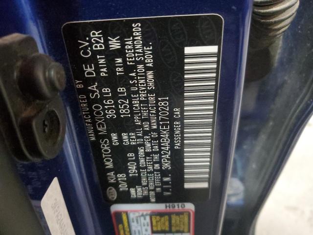 3KPA24AB4KE170281 KIA RIO S