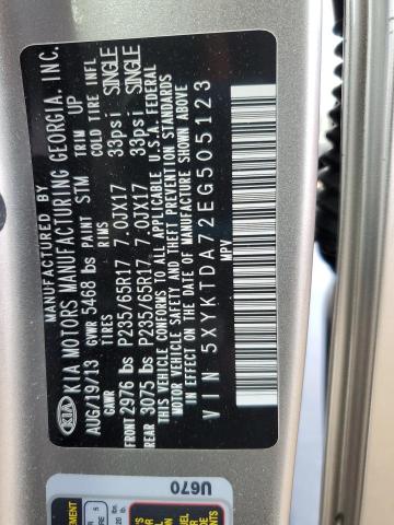5XYKTDA72EG505123 KIA SORENTO LX