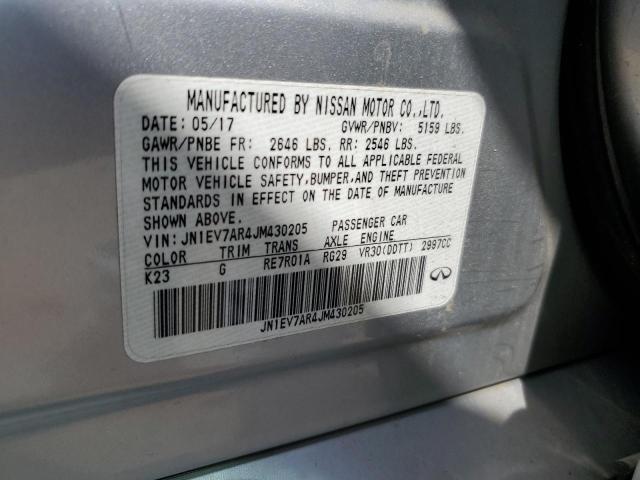 JN1EV7AR4JM430205 Infiniti Q50 LUXE