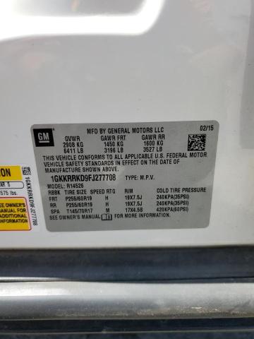 1GKKRRKD9FJ277708 GMC ACADIA SLT